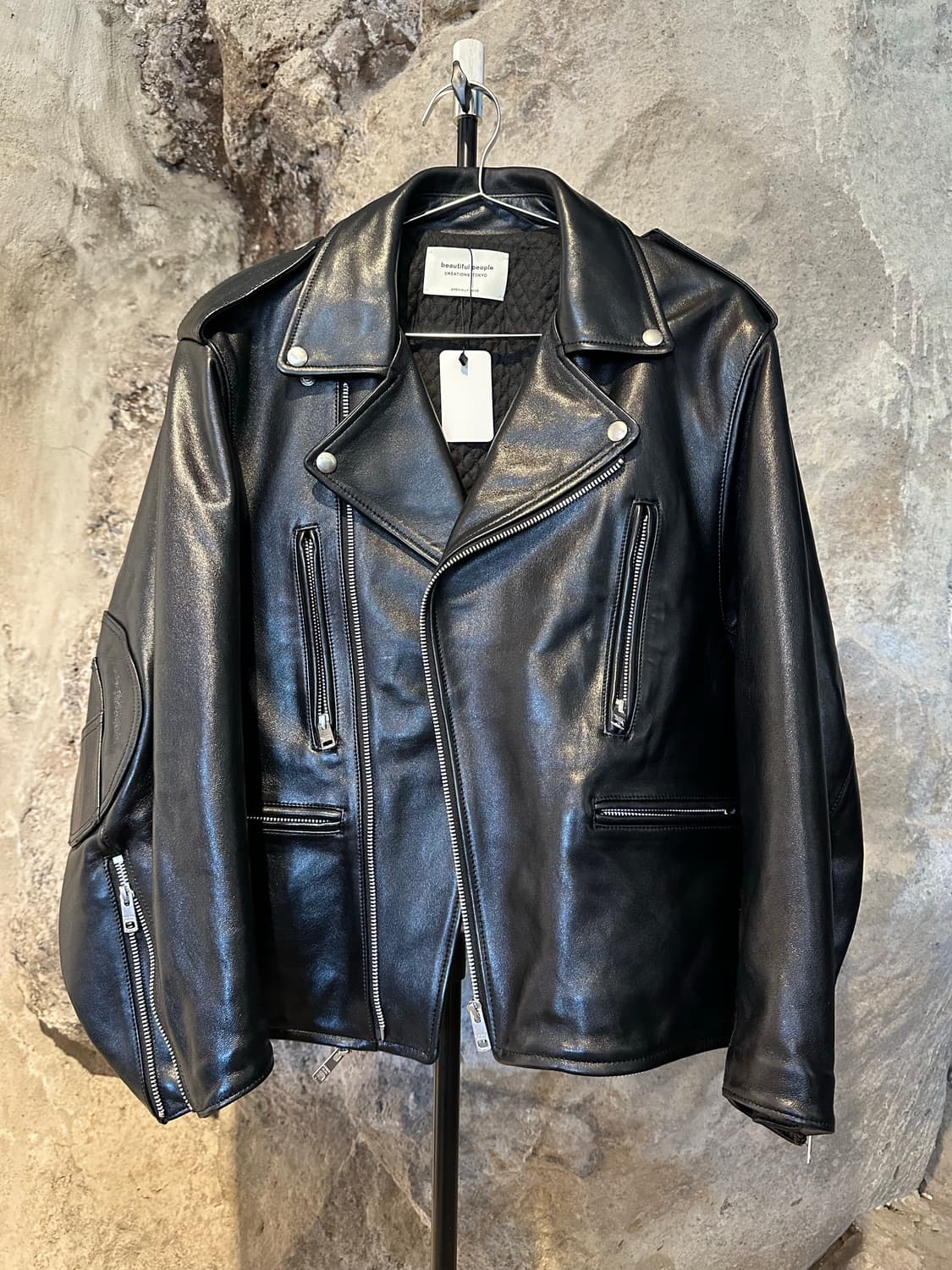 뷰티플피플 더블 엔드 빈티지 레더 레이싱 자켓 상품이미지4