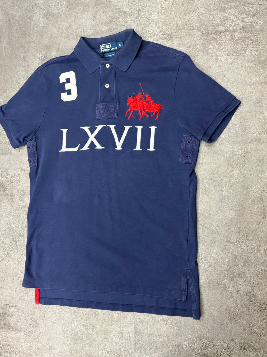 폴로 랄프로렌  빅포니 네이비 반팔 카라티 L  상품이미지3