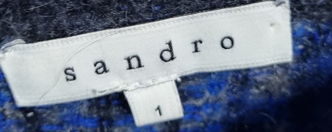 1사이즈) 산드로 블루 패턴 모헤어 니트 상품이미지3