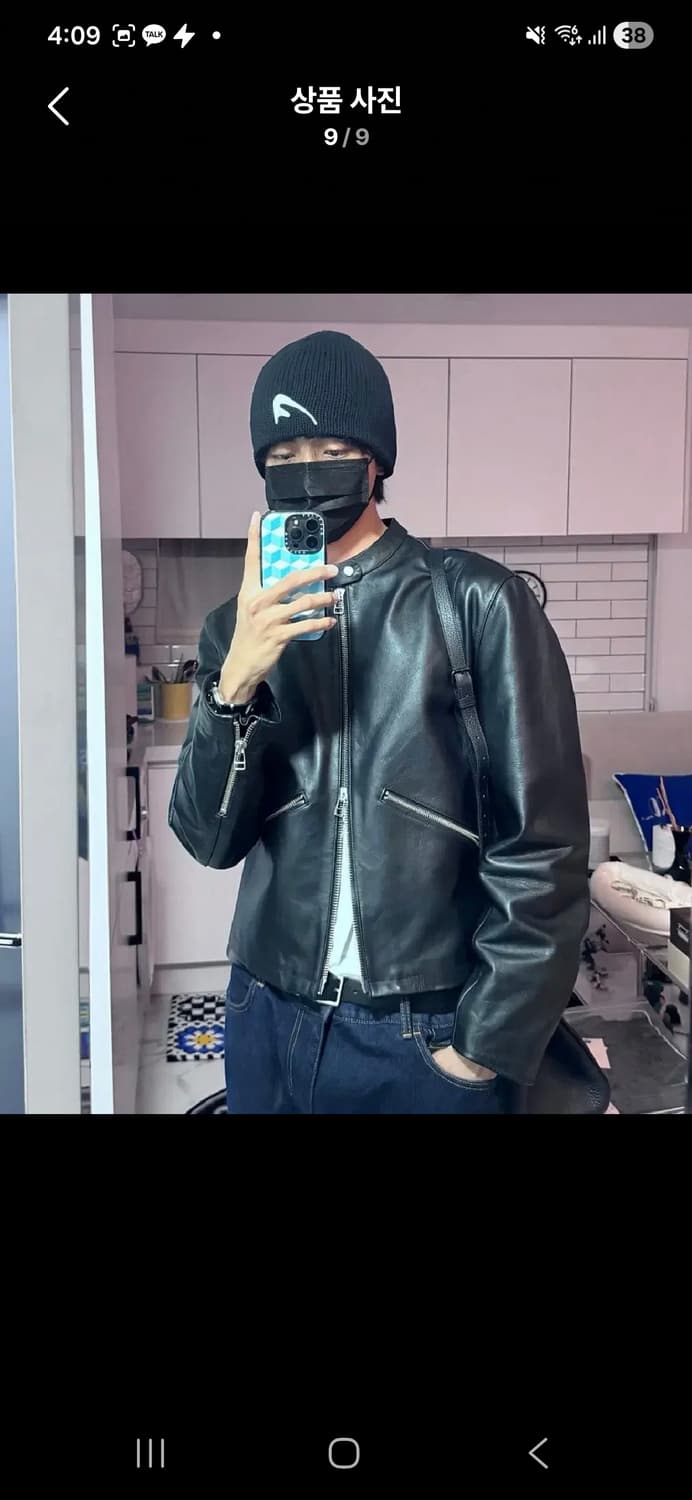 토니웩 카프레이서 레더 블루종 자켓 M48 주우재 착용 상품이미지4