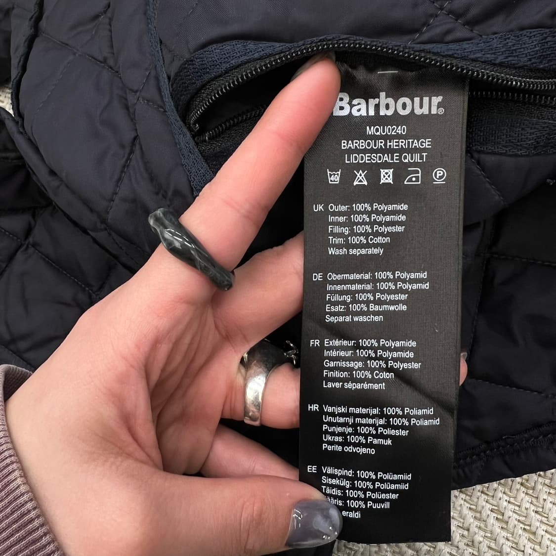 바버 퀄팅 자켓 r2843 상품이미지7