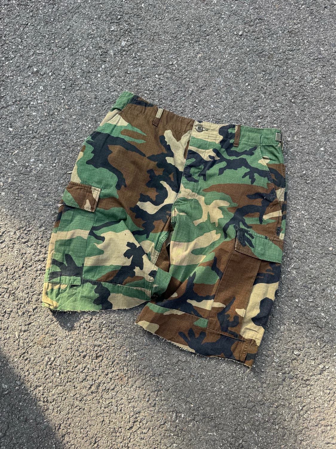 미군 오리지널 우드랜드 카모 컷오프 반바지  상품이미지2