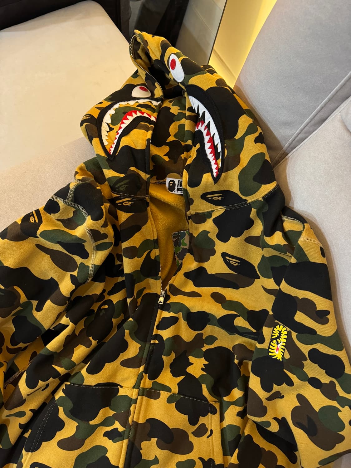 Bape 베이프 황계 후드 집업 2XL 상품이미지2