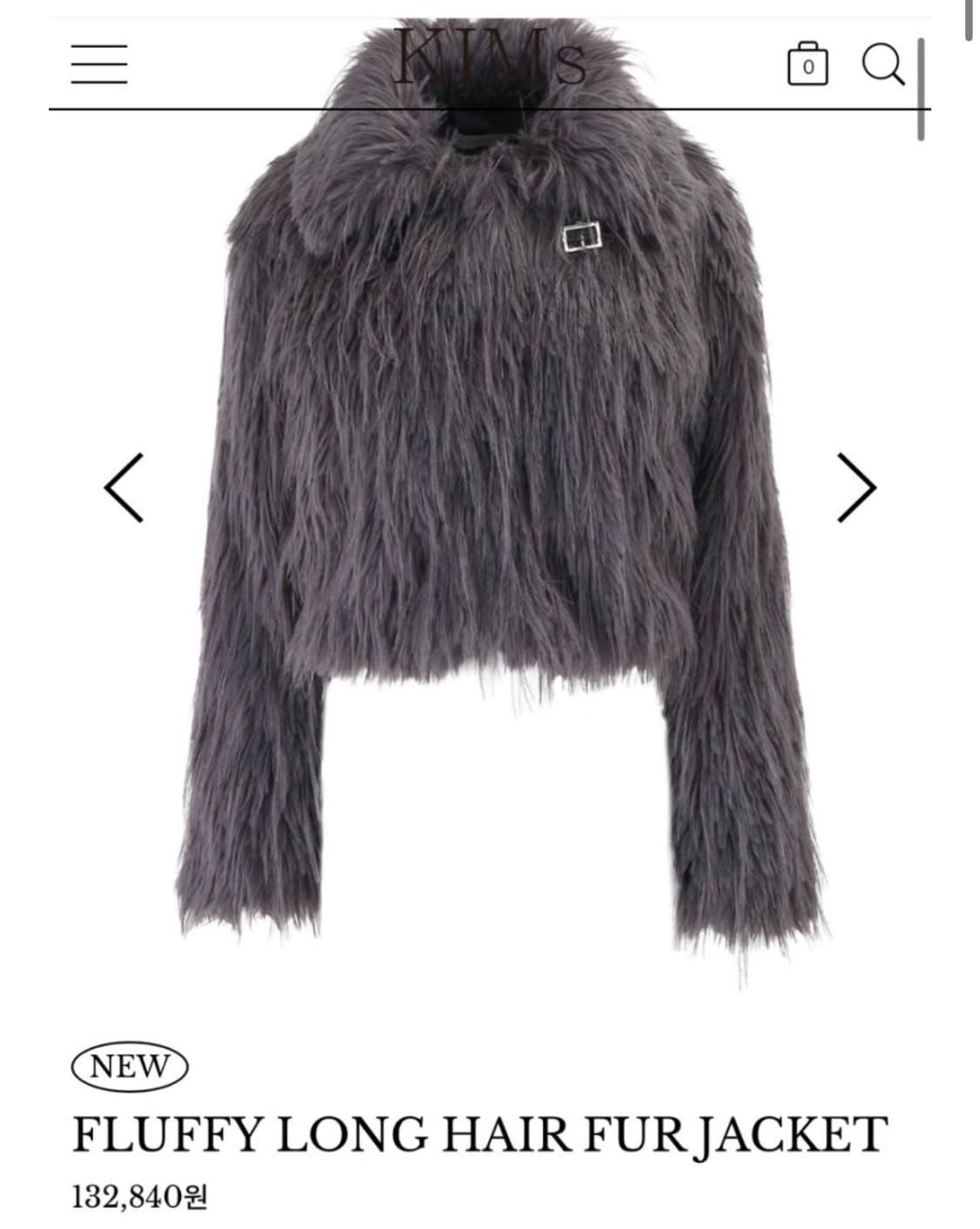 킴서울 퍼자켓 차콜그레이 판매 상품이미지1