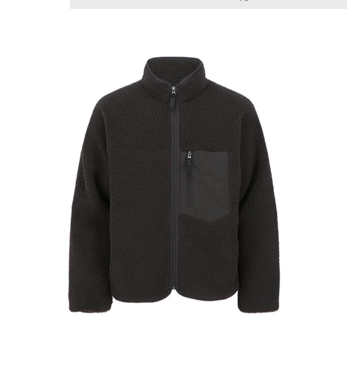 새상품급) 탑텐 남녀공용 다크그레이 쉘파 패딩 하이넥 플리스 집업_MSD 상품이미지1