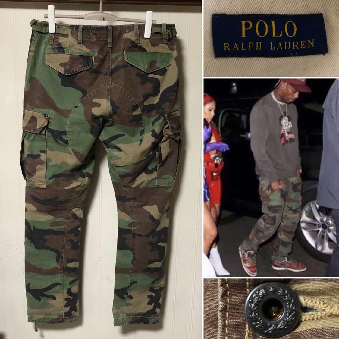 폴로 랄프로렌 카모 카고 바지 36/32 상품이미지1