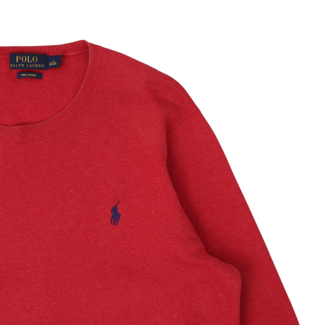 폴로 랄프로렌 레드 피마코튼 니트 상품이미지2