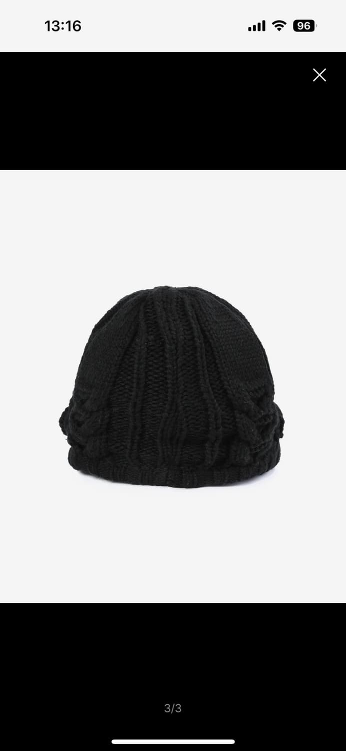 Cable knit beret BLACK 상품이미지3