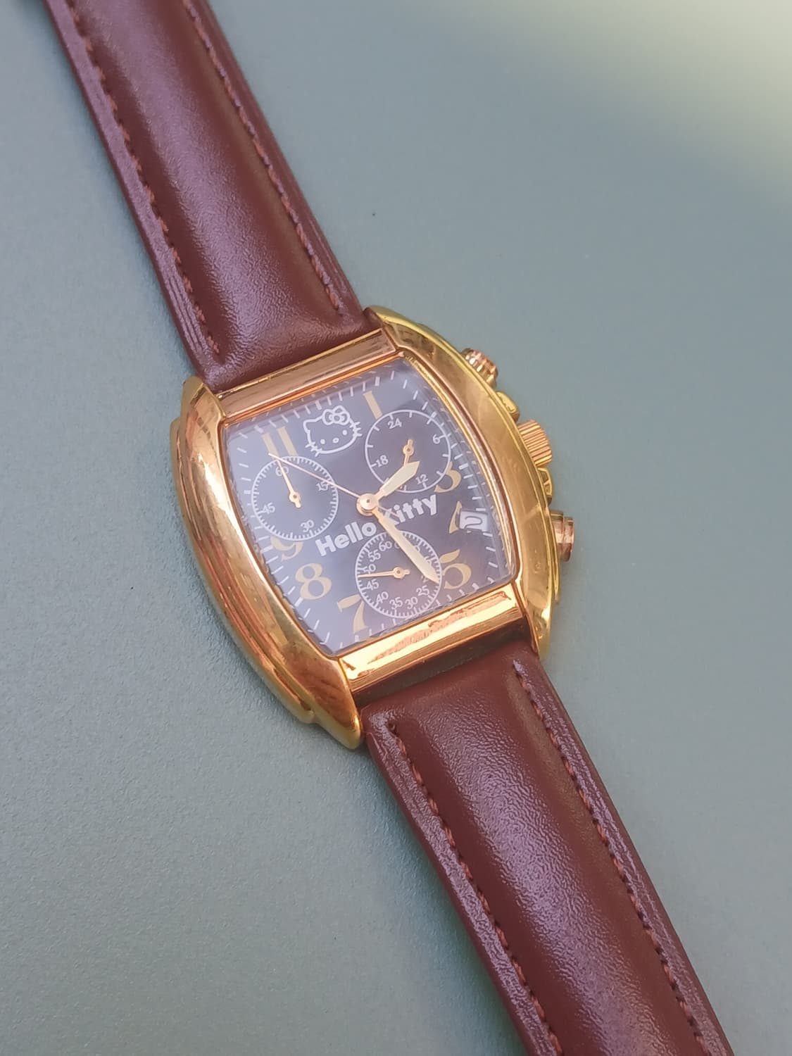 빈티지 산리오 헬로키티 크로노 쿼츠 시계 상품이미지2