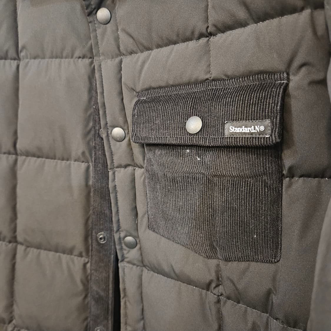 100(L) NII 검정 퀼팅 셔츠 자켓 상품이미지2