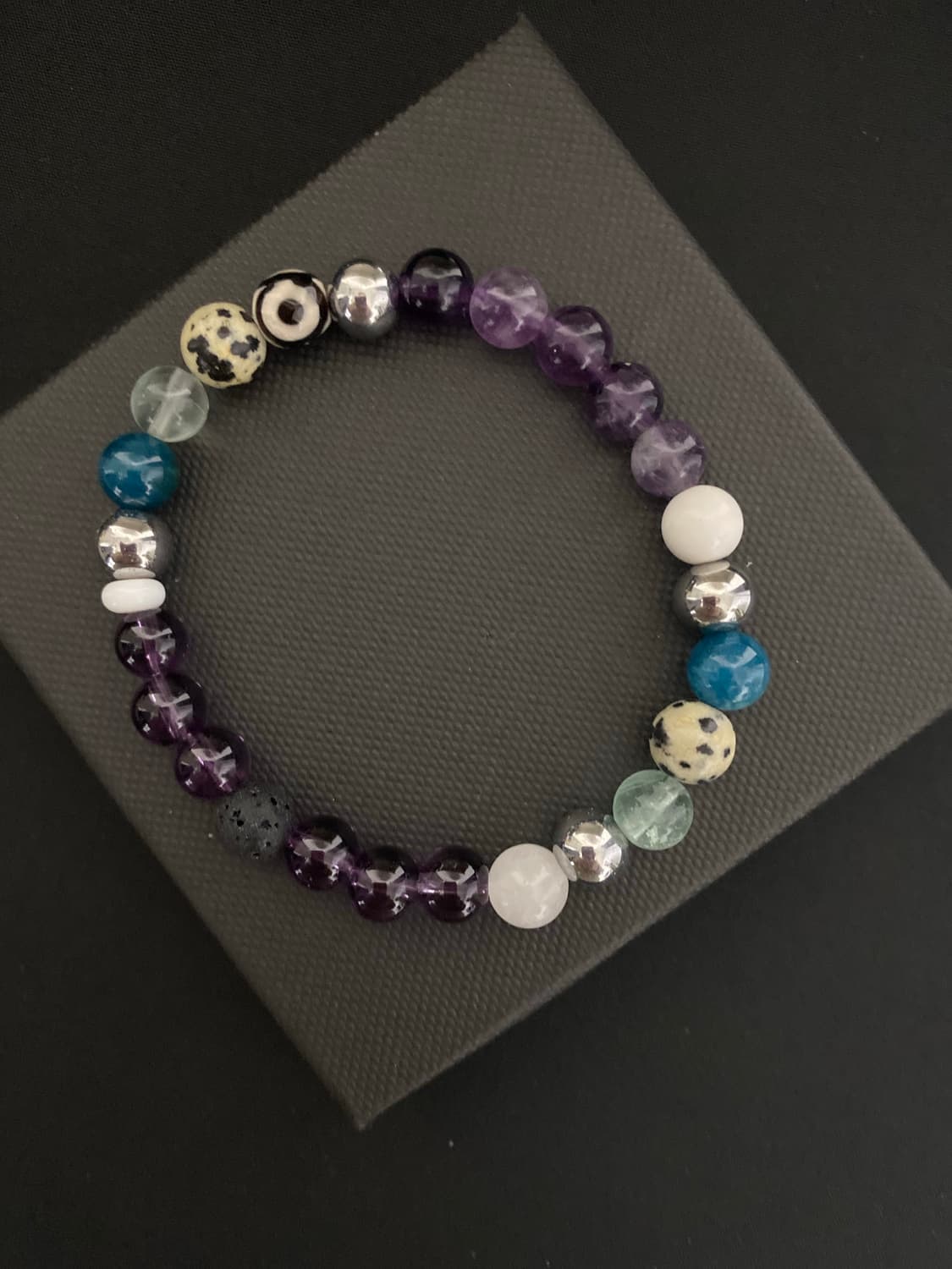 퍼플 원석 & 비즈 팔찌 상품이미지5