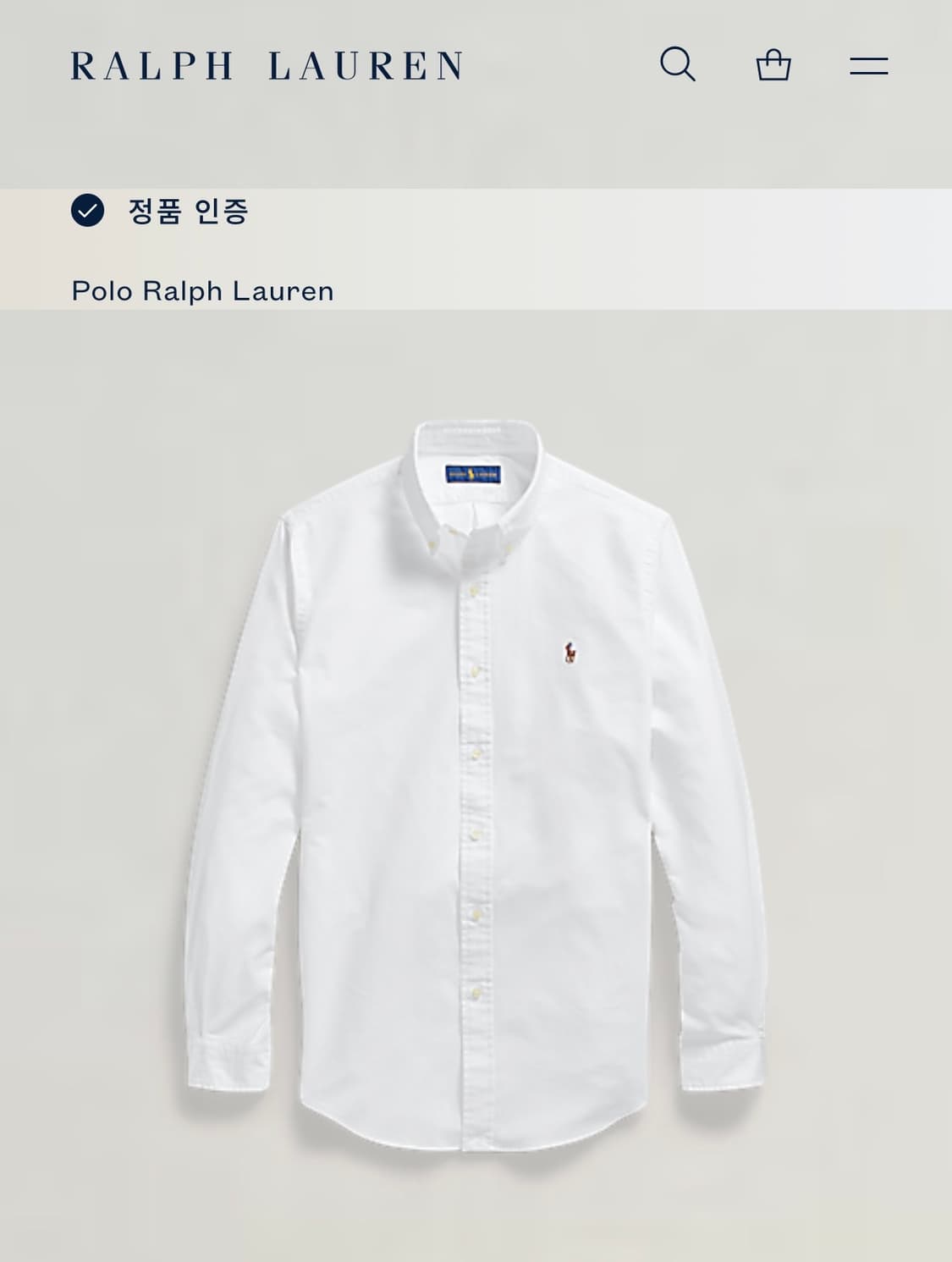 [M] 폴로 랄프로렌 신형 큐알 화이트 셔츠 남방 D451 상품이미지7