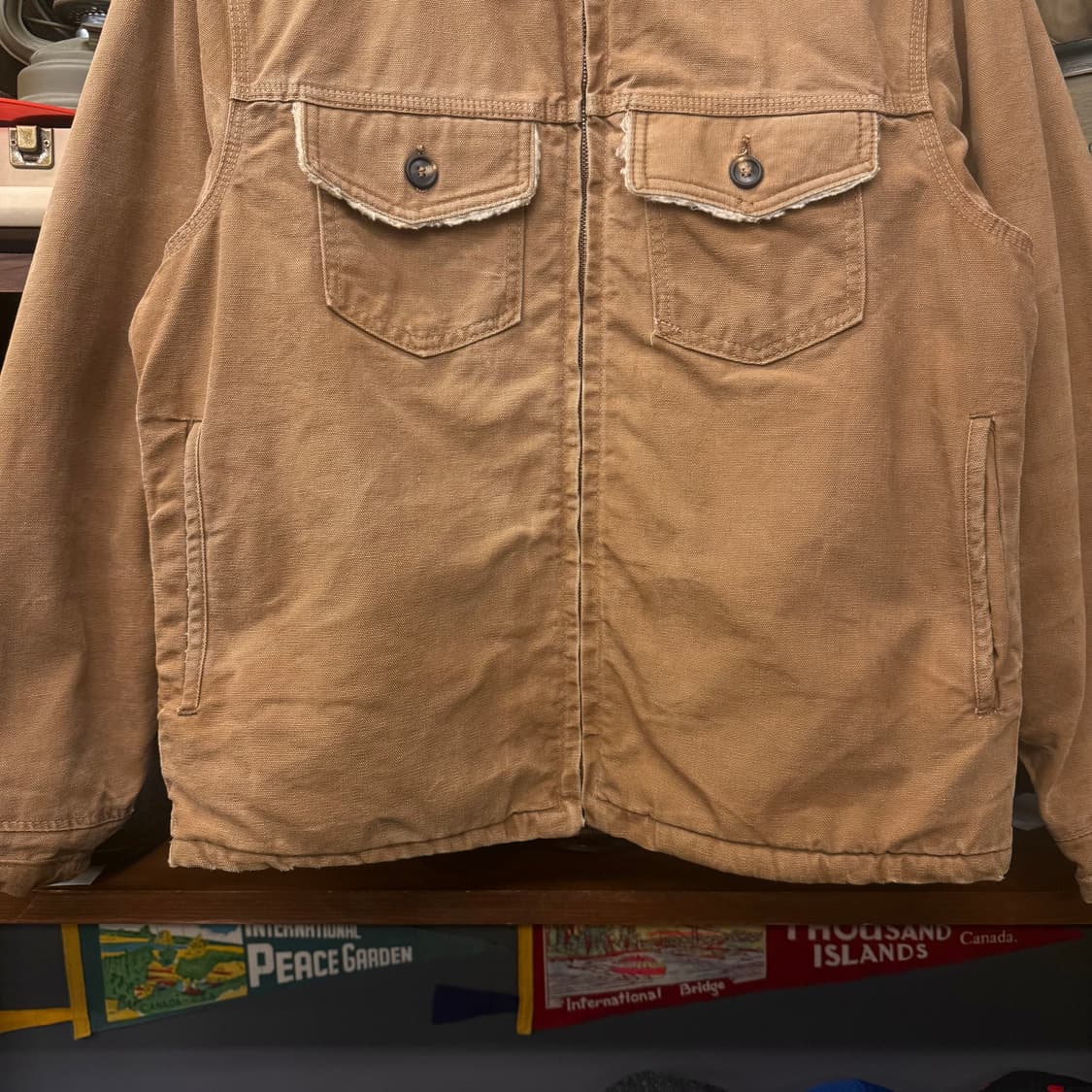 70s Carhartt 칼하트 투포켓 쉐르파 트러커 자켓 / 퍼 워크 상품이미지4