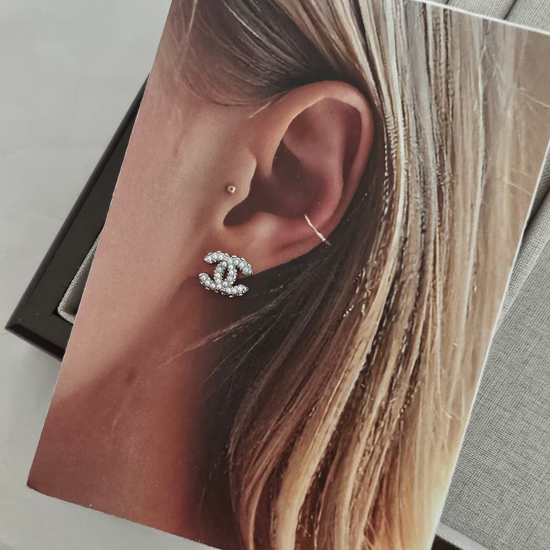 925 샤넬 빈티지 업사이클링 귀걸이 상품이미지2