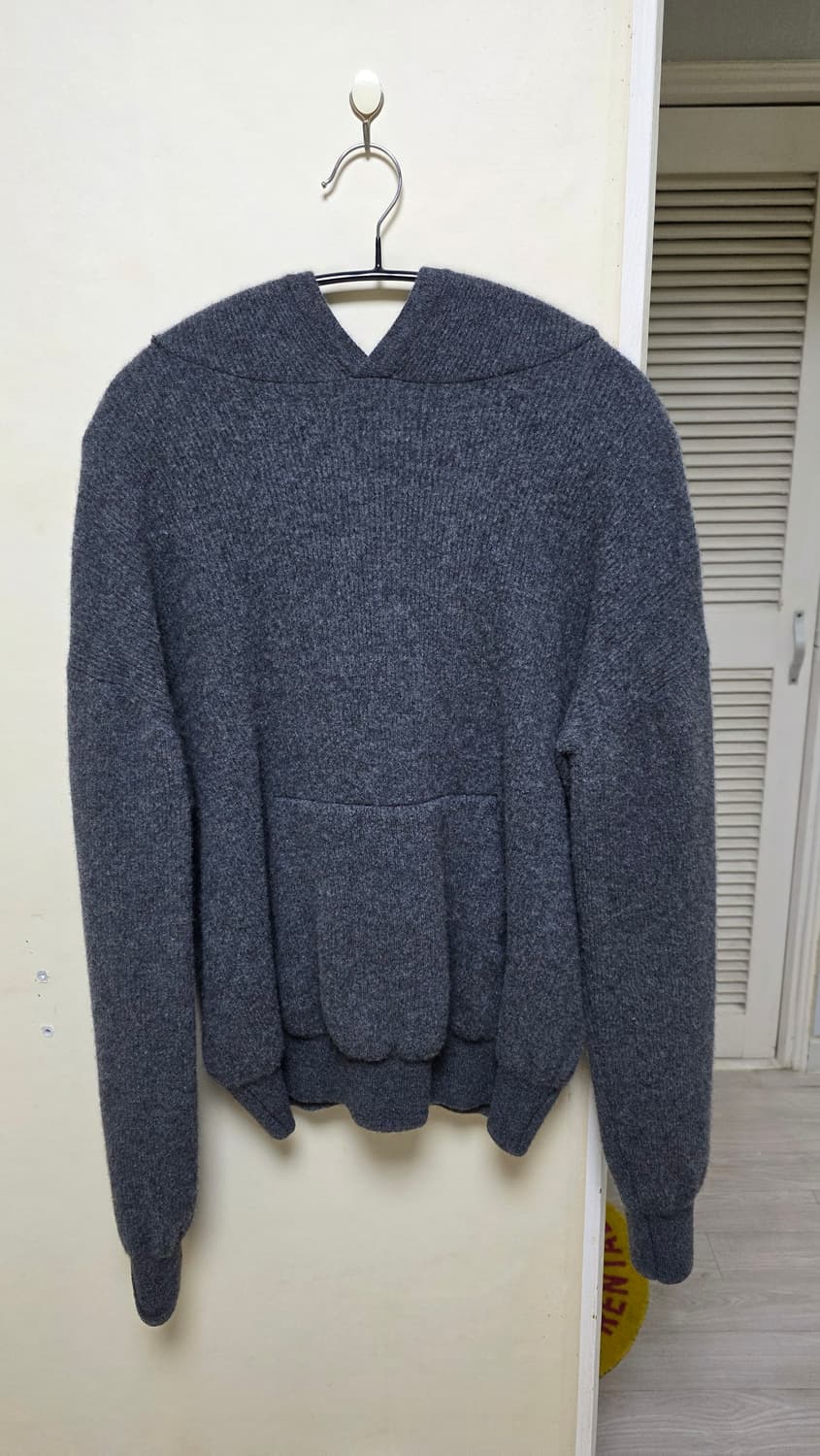 브라운야드 캐시미어 니트 후드 차콜 4사이즈 상품이미지1