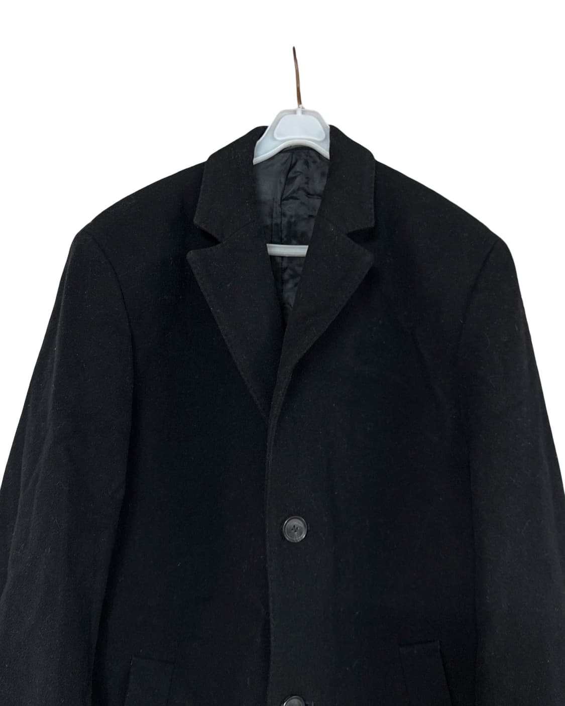 휴고보스 블랙 울 캐시미어 혼방 블랙 코트 상품이미지3