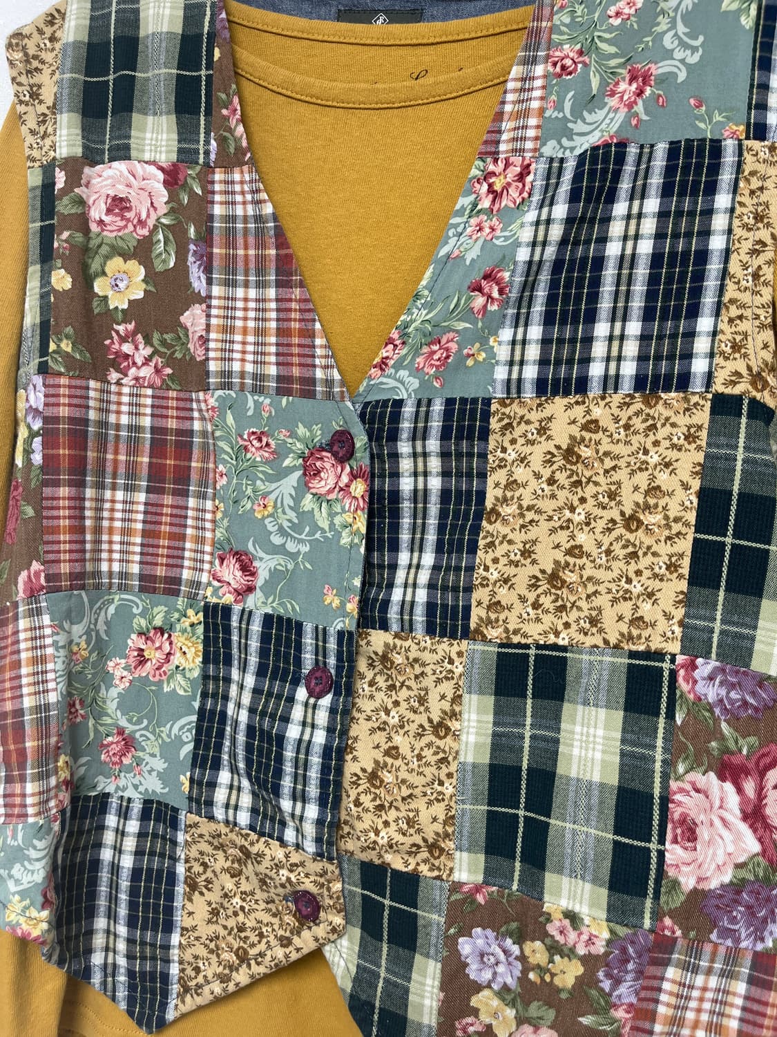 히피 하구미 패치워크 조끼 상품이미지4