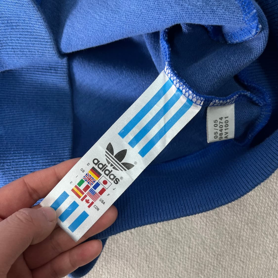 100 아디다스 엘살바도르 트랙탑 블루 져지 상품이미지5