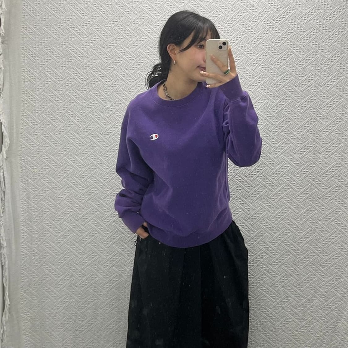 챔피온 리버스위브 자수로고 약기모 스웻셔츠 맨투맨 100 C06385 상품이미지1