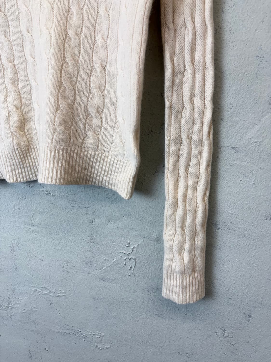 폴로랄프로렌 캐시미어 케이블 니트 아이보리 상품이미지3