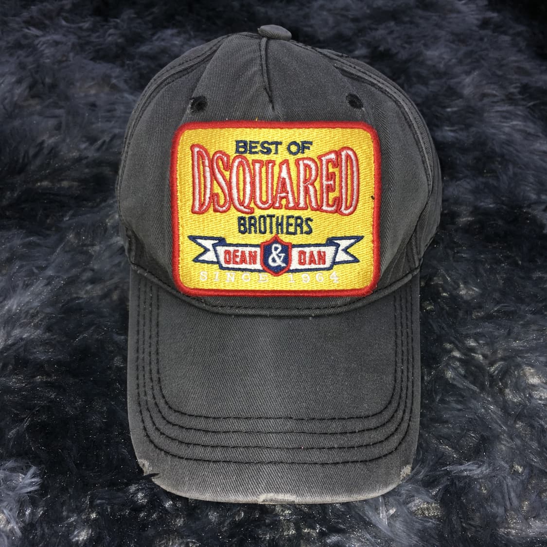투티/0363 DSQUARED 2 차콜 빈티지 Y2K 캡 모자 패치 로고 상품이미지3
