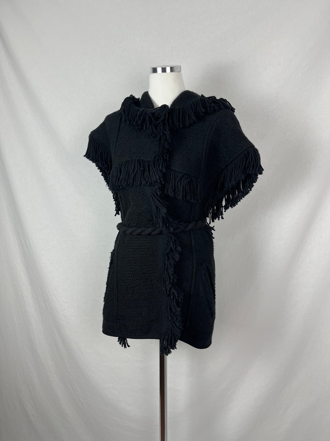 Isabel Marant 프린지 코튼 린넨 혼방 후드 베스트 상품이미지10