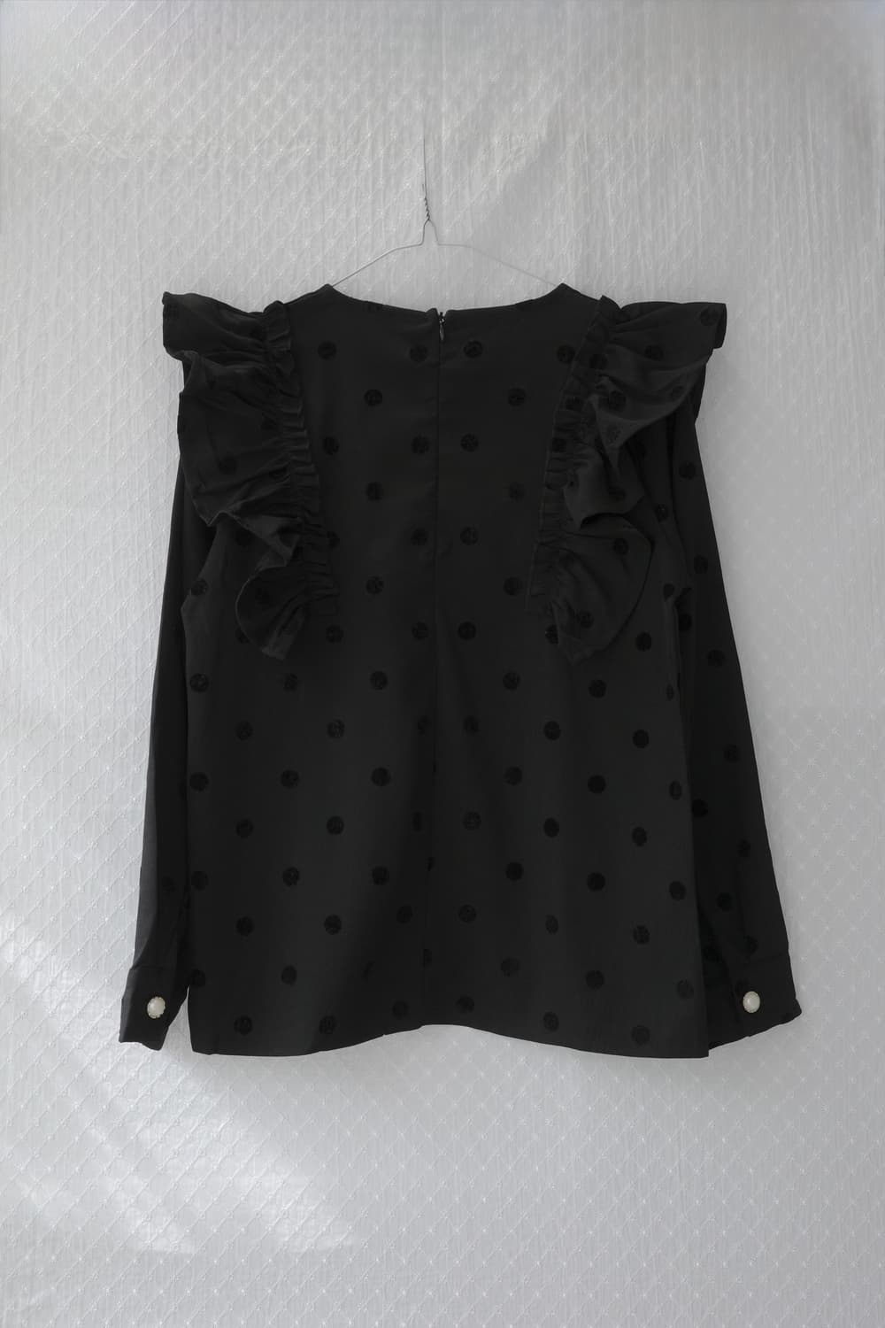 Dot Shirring blouse 상품이미지5