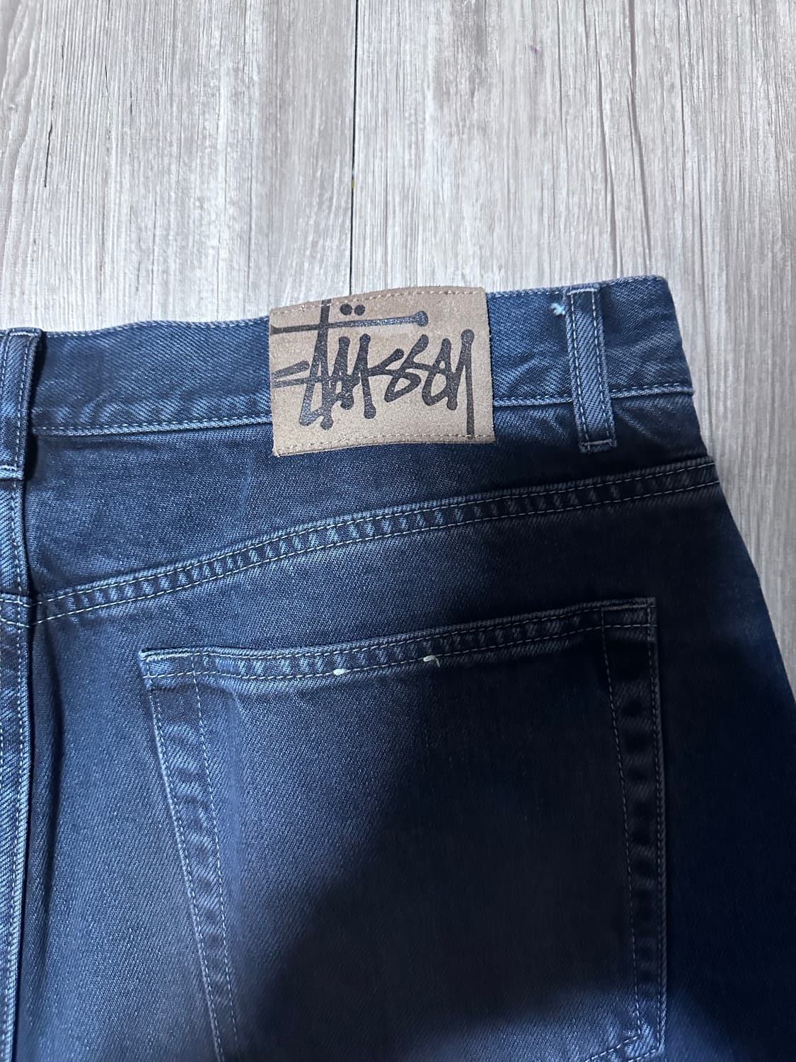 스투시 데님 빅 올 진 빈티지 워시 블루 34 상품이미지4