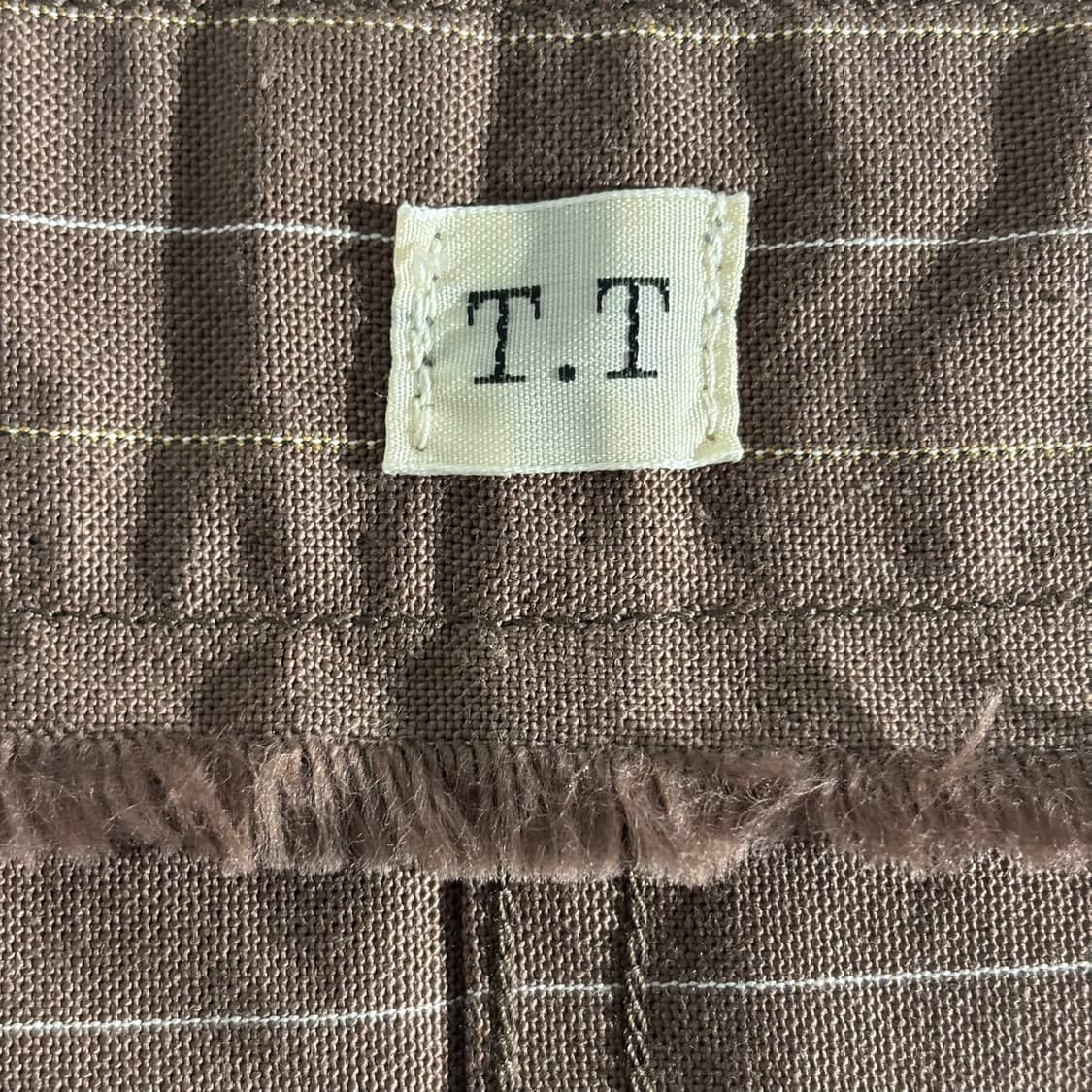 타이가 타카하시 lot 209 버클 백 트라우저 브라운 스트라이프 상품이미지4