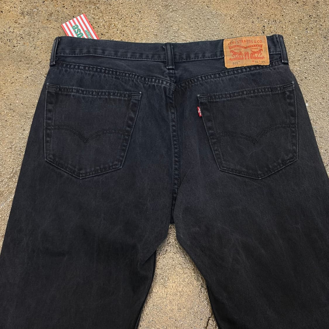미국 빈티지 리바이스 505 블랙진 청바지 상품이미지5