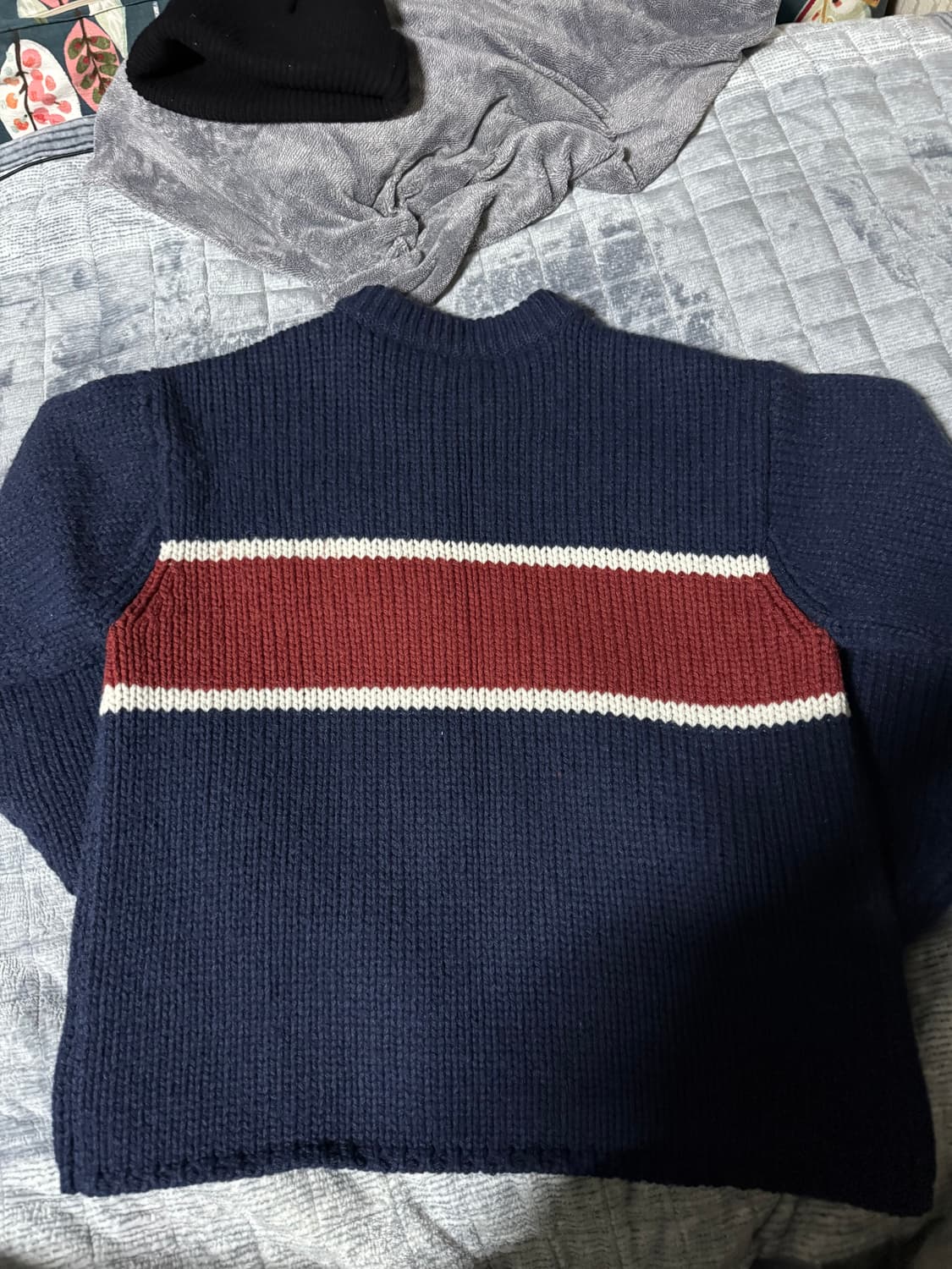 [3] 카키스 스트라이프 빅 보더 니트 상품이미지2