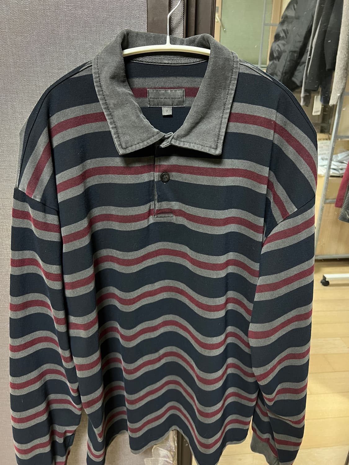 엔도어 스트라이프 롱슬리브 그레이 상품이미지1