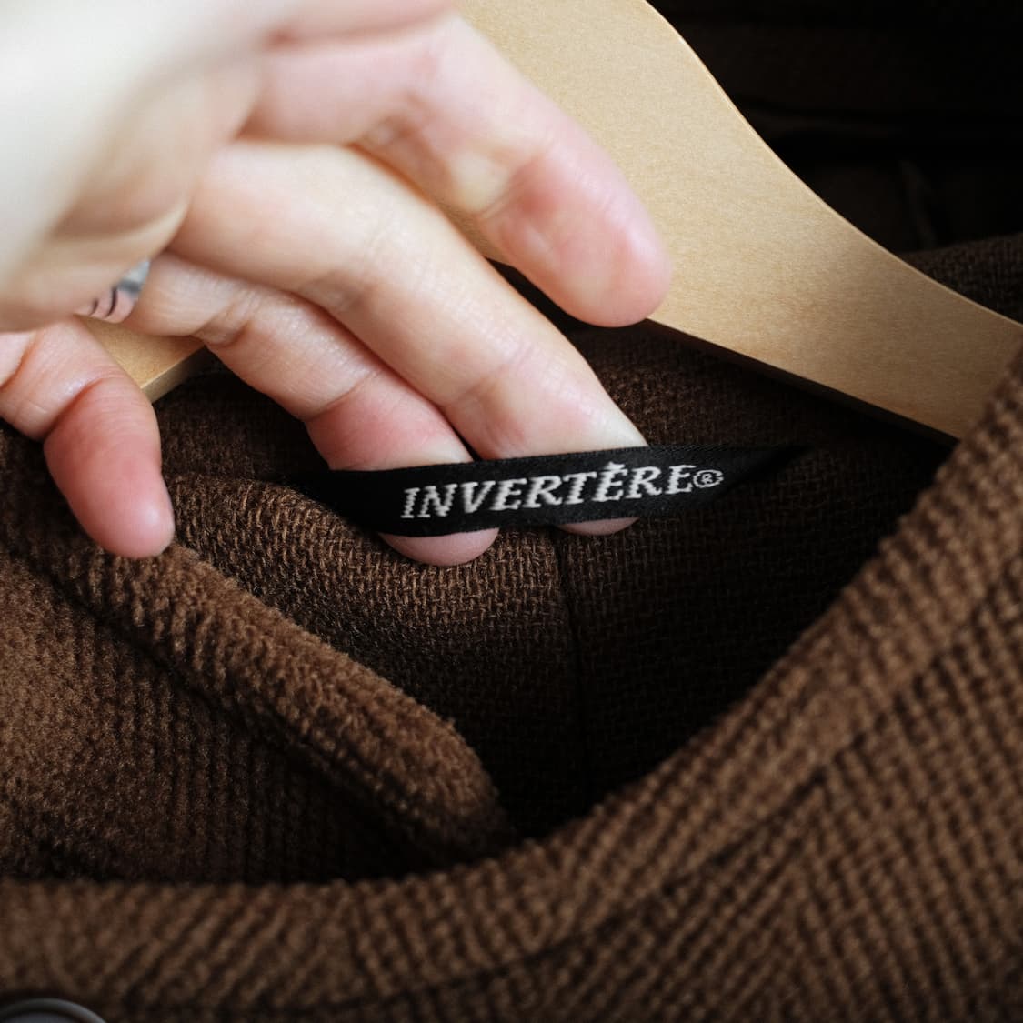 인버티어 90s MoorBrook 헤링본 울 더플코트 103-105사이즈 상품이미지6