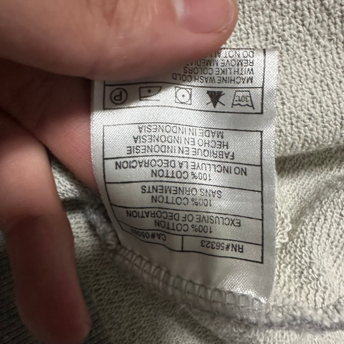 (M) 갭 GAP 그레이 후드 집업 상품이미지3