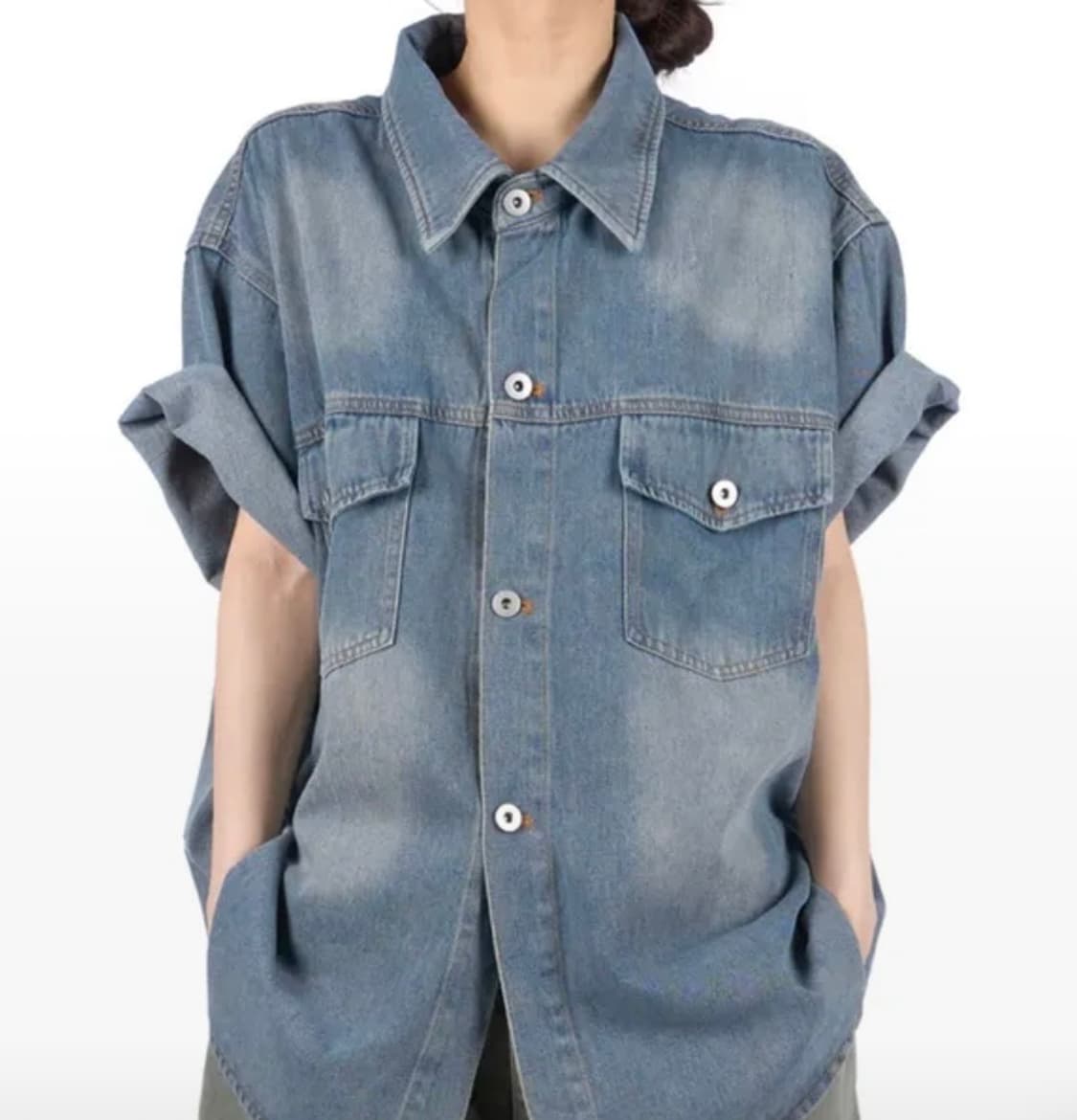 릿킴 데님 셔츠 상품이미지1