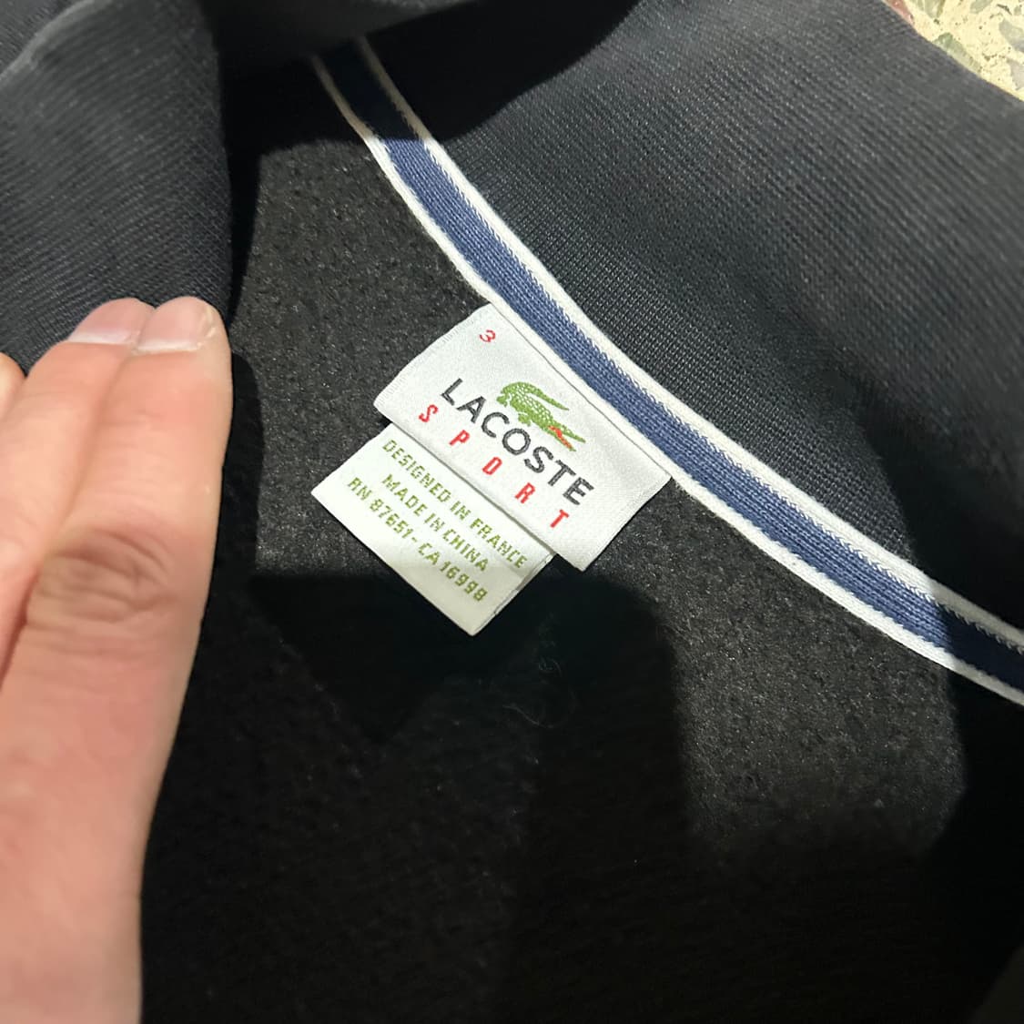 라코스테(Lacoste) 스포츠 블랙 니트 집업 상품이미지4