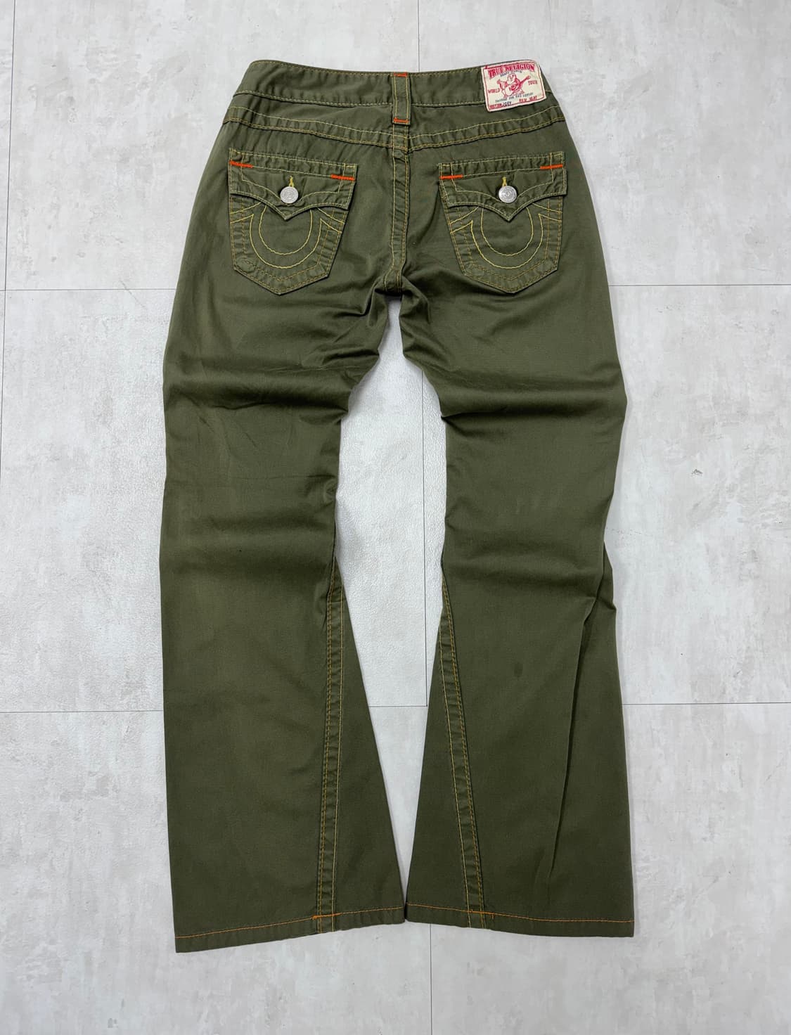 •TRUE RELIGION 카키 부츠컷 팬츠 26 USA 상품이미지4