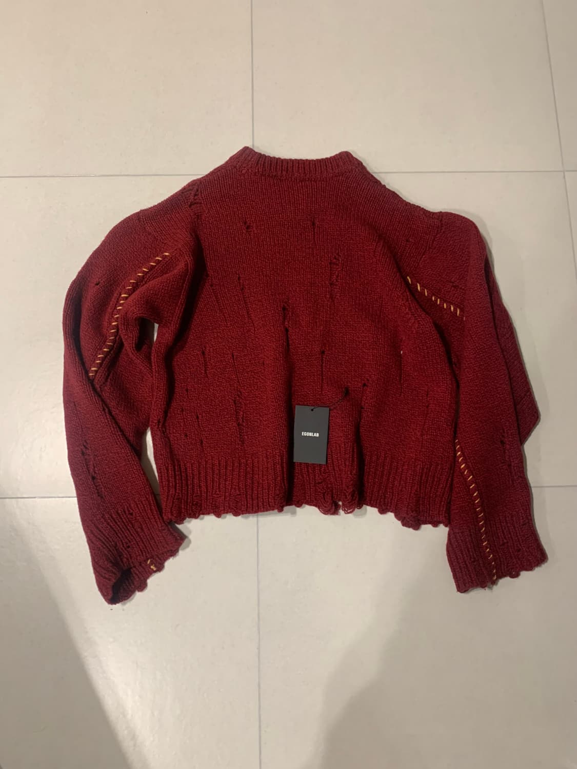 23AW egonlab 데미지 니트 점퍼 상품이미지5