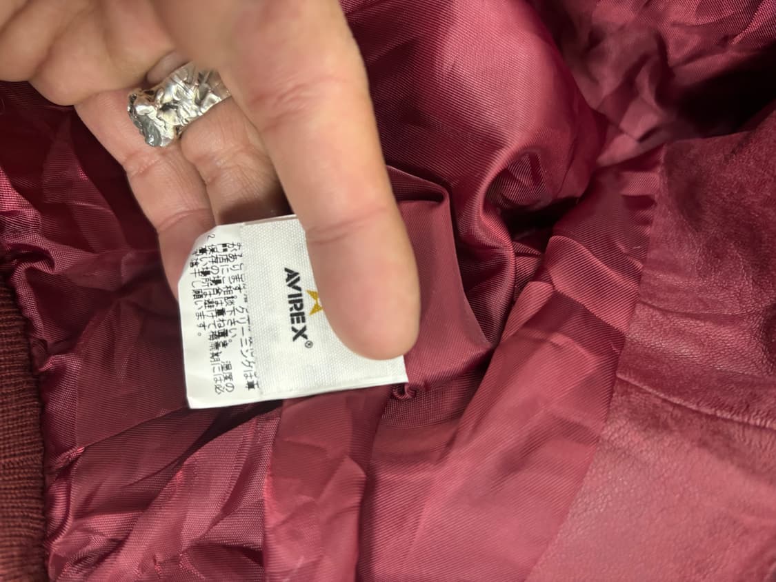[2000s Avirex]Burgundy Zip Hoodie SheepS 상품이미지10