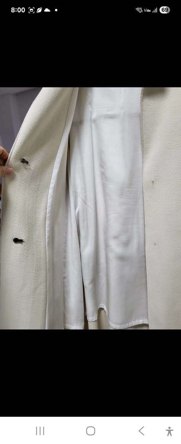 TIME 아이보리 코트 F사이즈 상품이미지6