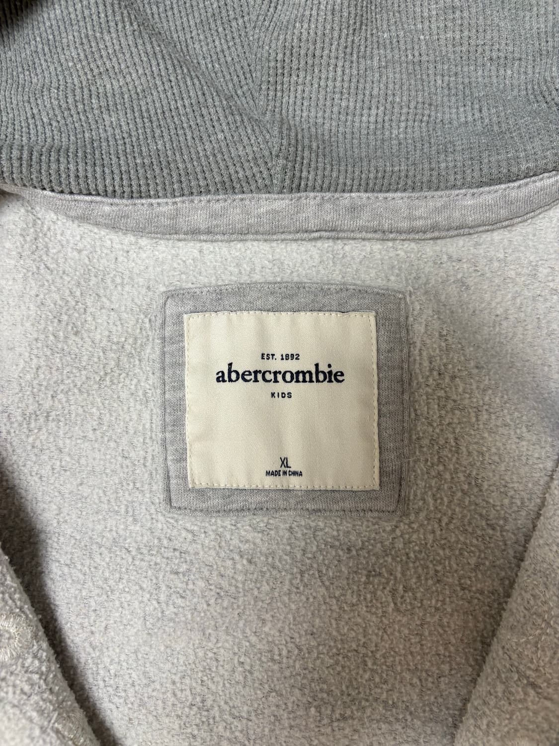 아베크롬비 후드집업 그레이 딱붙핏 상품이미지4
