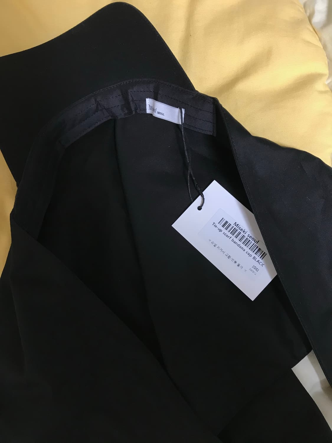 [새제품] Tie-up scarf bandana cap BLACK 상품이미지10