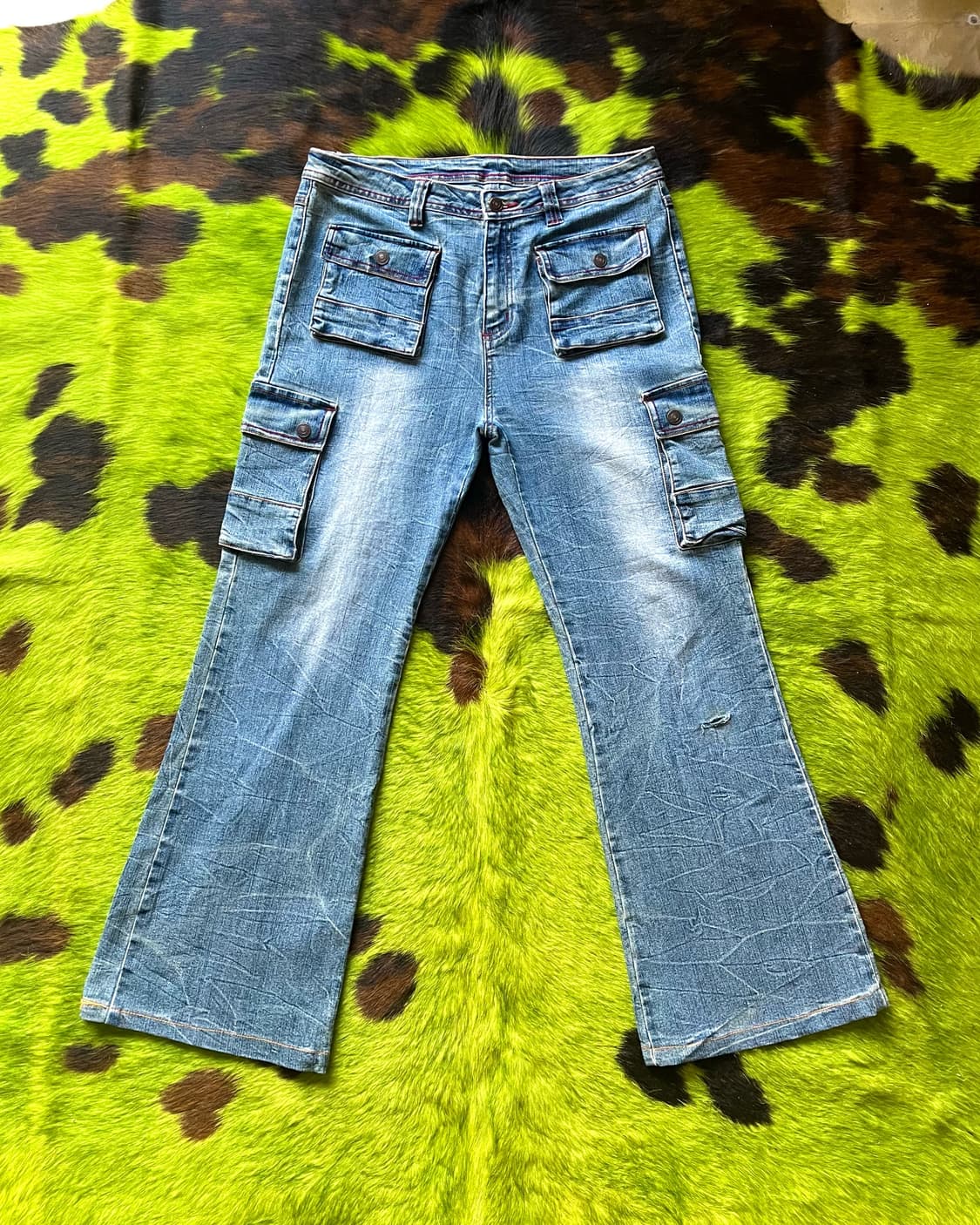 90-00s JPN Vintage Boots-Cut Cargo Denim 상품이미지4