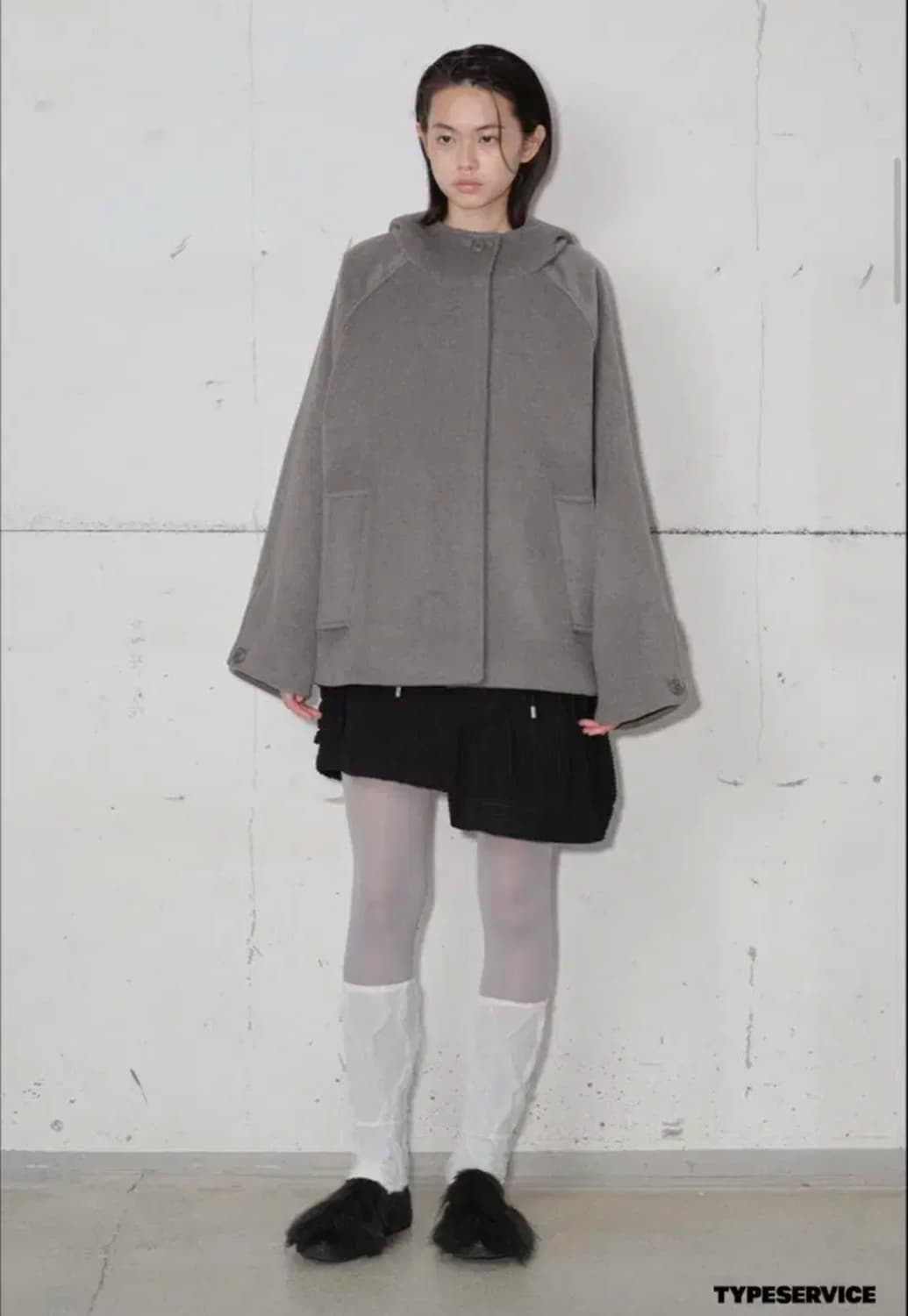 타입서비스 하프 코트 그레이 상품이미지2