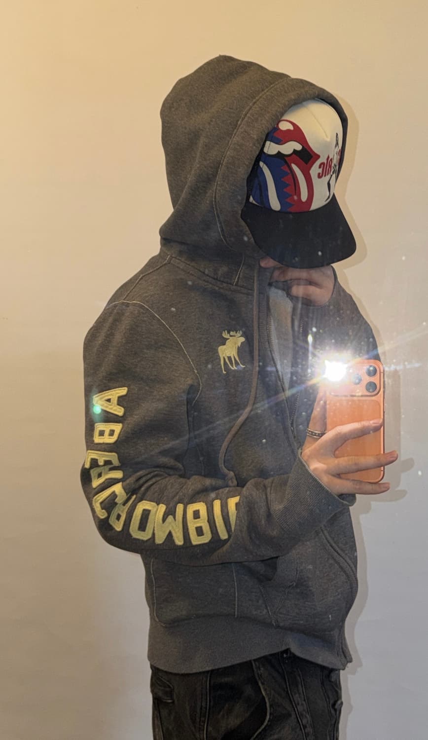 아베크롬비 대장급 레터링 후드집업 상품이미지1