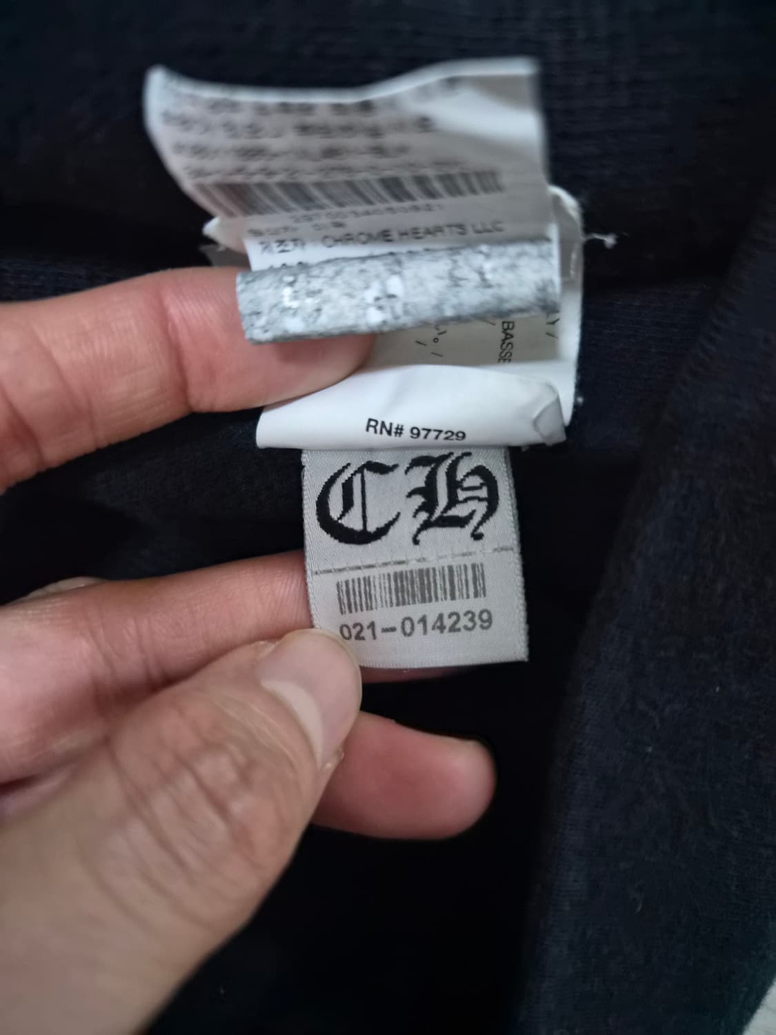 크롬하츠 스크롤 로고 후드집업 XXL (청담 매장 구매,정품,영수증) 상품이미지7