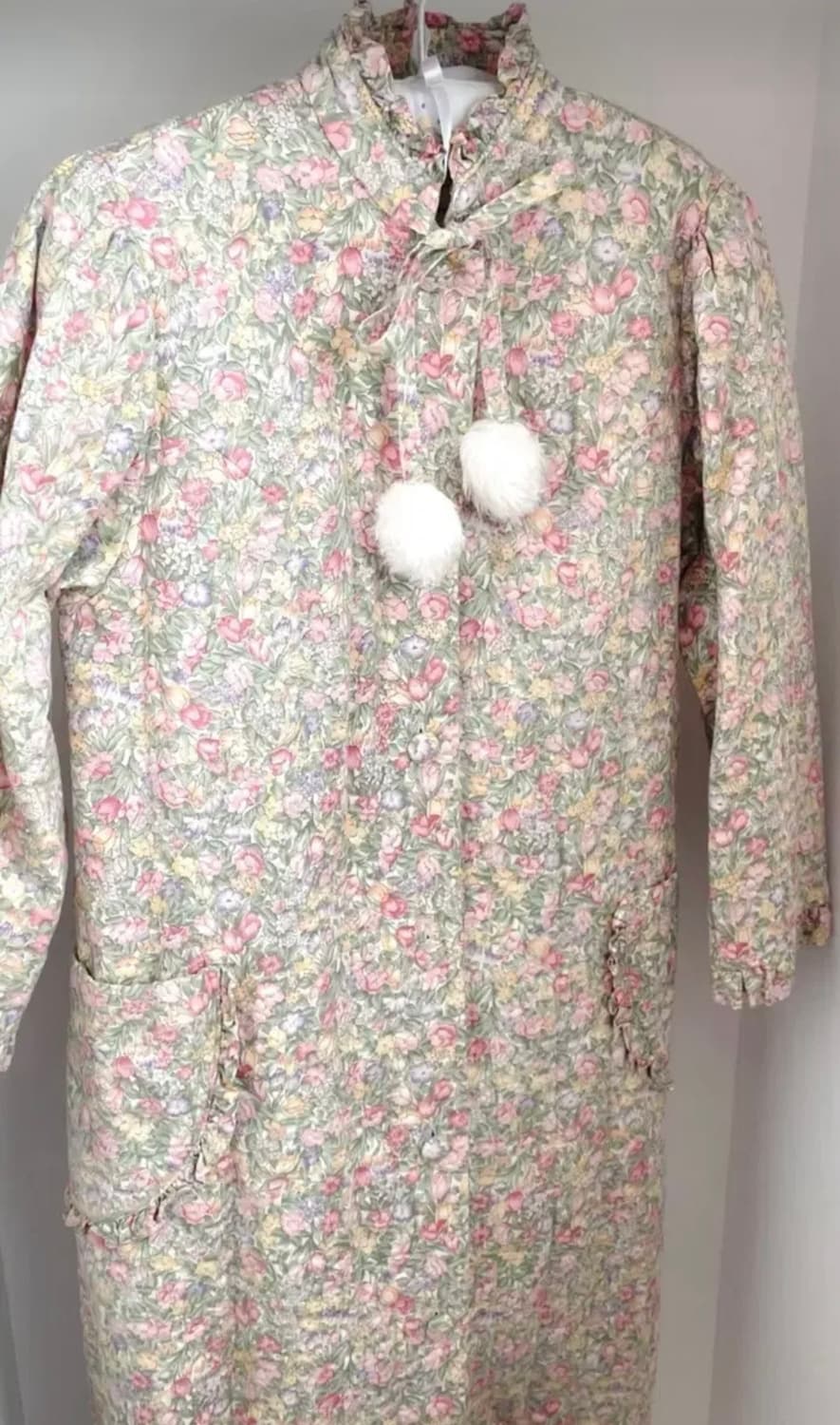 (시착만) 플레따 플리마켓 사장님 애장품 유럽 플라워 누빔 코트 상품이미지1