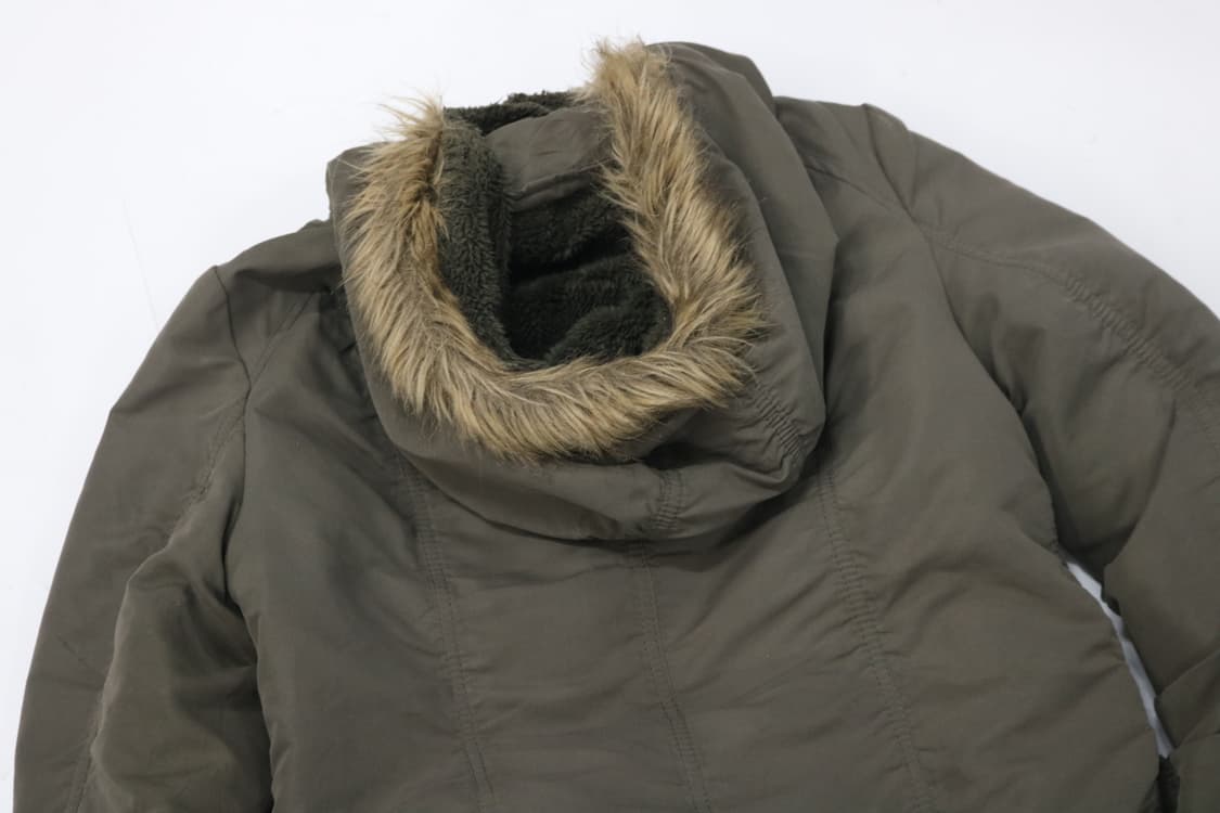 PENDORA 빈티지 카키 밀리터리 후드 퍼 보머 자켓 (L) 상품이미지6