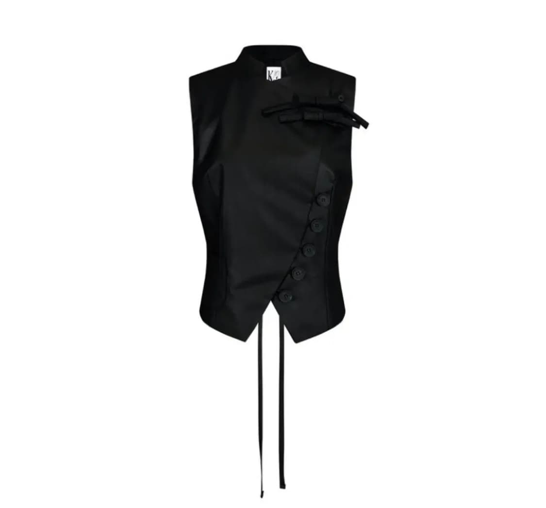카시코 kashiko Preppy China Collar Vest 조끼 상품이미지2