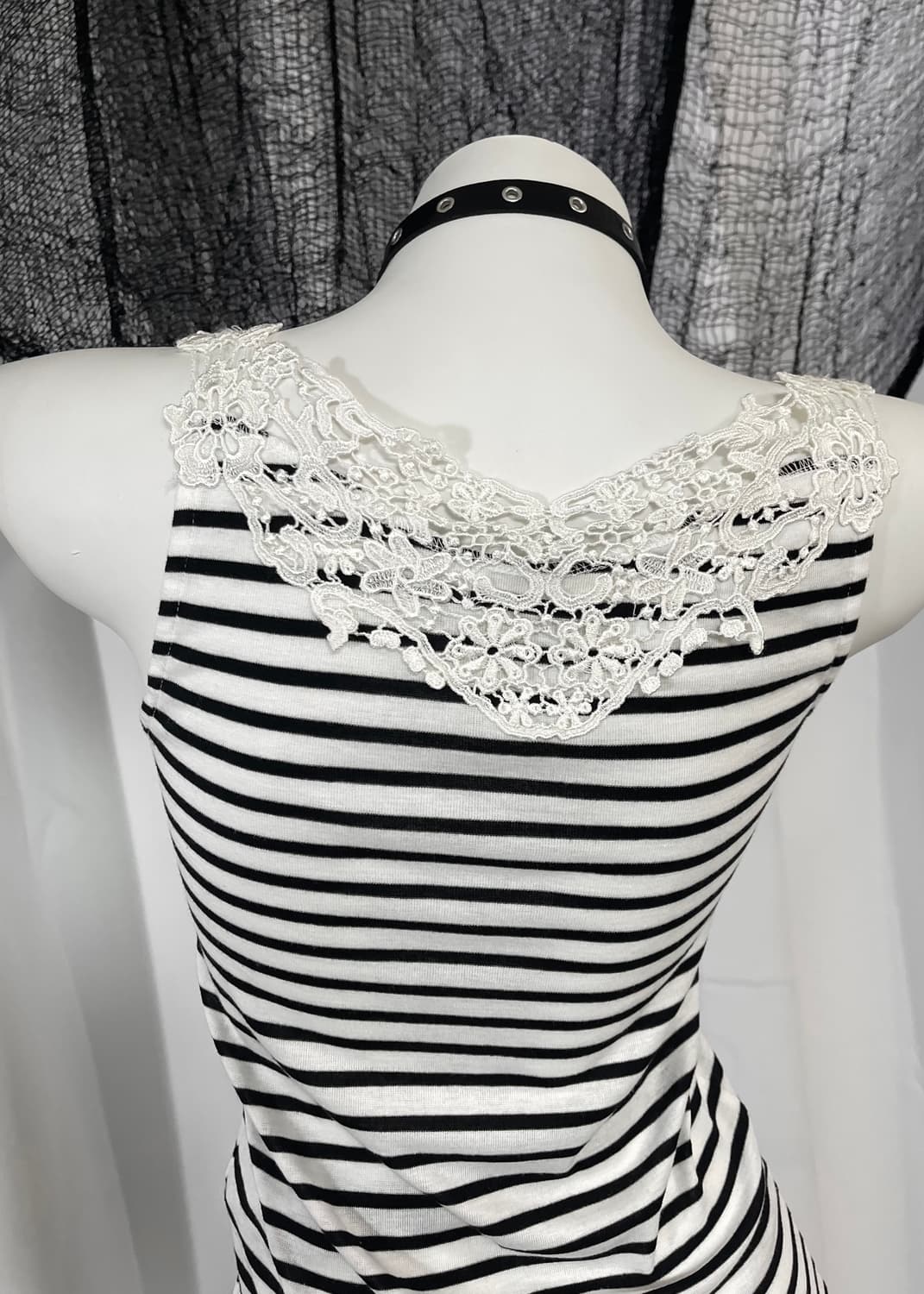 stripe lace sleeveless 상품이미지5